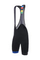 SANTINI Kolesarske kratke hlače z naramnicami - DAMA  - črna
