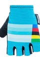 SANTINI Kolesarske rokavice s kratkimi prsti - UCI RAINBOW - svetlo modra