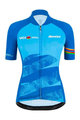 SANTINI Kolesarski dres s kratkimi rokavi - UCI WORLD LADY - svetlo modra