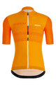 SANTINI Kolesarski dres s kratkimi rokavi - EYES - oranžna