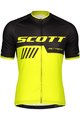SCOTT Kolesarski dres s kratkimi rokavi - RC TEAM 10 - rumena/črna