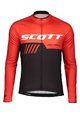 SCOTT Kolesarski dres z dolgimi rokavi poletni - RC TEAM 10 SUMMER - rdeča/črna