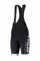SCOTT Kolesarske kratke hlače z naramnicami - RC TEAM - črna/bela