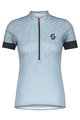 SCOTT Kolesarski dres s kratkimi rokavi - ENDURANCE 20 LADY - svetlo modra