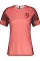 SCOTT Kolesarski dres s kratkimi rokavi - TRAIL VERTIC LADY - rdeča