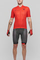 SCOTT Kolesarski dres kratek rokav in kratke hlače - RC TEAM 10 - siva/črna/rdeča