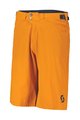 SCOTT Kolesarske kratke hlače brez naramnic - TRAIL FLOW - oranžna