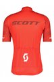 SCOTT Kolesarski dres kratek rokav in kratke hlače - RC TEAM 10 SS - bela/siva/rdeča