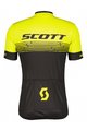 SCOTT Kolesarski dres kratek rokav in kratke hlače - RC TEAM 20 SS - rumena/črna/siva