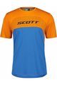 SCOTT Kolesarski dres s kratkimi rokavi - TRAIL FLOW DRI SS - modra/oranžna