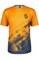 SCOTT Kolesarski dres s kratkimi rokavi - TRAIL VERTIC SS - modra/oranžna