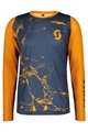 SCOTT Kolesarski dres z dolgimi rokavi poletni - TRAIL VERTIC LS - modra/oranžna