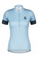 SCOTT Kolesarski dres s kratkimi rokavi - ENDURANCE 20 SS LADY - svetlo modra/modra