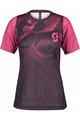 SCOTT Kolesarski dres s kratkimi rokavi - TRAIL VERTIC LADY - rožnata/vijolična