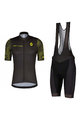 SCOTT Kolesarski dres kratek rokav in kratke hlače - RC TEAM 10 SS - rumena/siva/črna