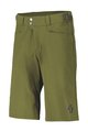 SCOTT Kolesarske kratke hlače brez naramnic - TRAIL FLOW - zelena
