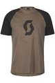 SCOTT Kolesarska  majica s kratkimi rokavi - ICON RAGLAN SS - črna/rjava