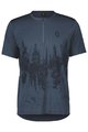 SCOTT Kolesarski dres s kratkimi rokavi - TRAIL FLOW ZIP SS - modra