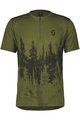 SCOTT Kolesarski dres s kratkimi rokavi - TRAIL FLOW ZIP SS - zelena