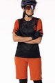 SCOTT Kolesarski dres s kratkimi rokavi - TRAIL VERTIC SS LADY - modra/oranžna