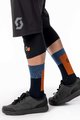 SCOTT Kolesarske klasične nogavice - BLOCK STRIPE CREW - modra/oranžna