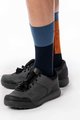 SCOTT Kolesarske klasične nogavice - BLOCK STRIPE CREW - modra/oranžna
