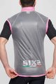 SIX2 Kolesarski brezrokavnik - GHOST - rožnata/prosojna