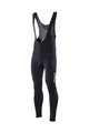SIX2 Kolesarske dolge hlače z naramnicami - SLP WINTER - črna