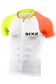 SIX2 Kolesarski dres s kratkimi rokavi - BIKE3 ULTRALIGHT - oranžna/bela/rumena