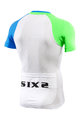 SIX2 Kolesarski dres s kratkimi rokavi - BIKE3 ULTRALIGHT - zelena/modra/bela