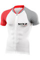 SIX2 Kolesarski dres s kratkimi rokavi - BIKE3 ULTRALIGHT - bela/siva/rdeča