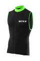SIX2 Kolesarski dres brez rokavov - BIKE2 STRIPES - zelena/črna