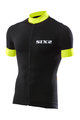 SIX2 Kolesarski dres s kratkimi rokavi - BIKE3 STRIPES - črna/rumena