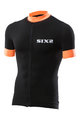 SIX2 Kolesarski dres s kratkimi rokavi - BIKE3 STRIPES - oranžna/črna