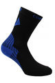 SIX2 Kolesarske klasične nogavice - ACTIVE - črna/modra