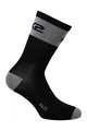 SIX2 Kolesarske klasične nogavice - SHORT LOGO - siva/črna