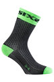 SIX2 Kolesarske klasične nogavice - SHORT S - črna/zelena