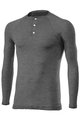 SIX2 Kolesarska  majica z dolgimi rokavi - SERAFINO MERINOS - siva