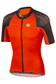 SPORTFUL Kolesarski dres s kratkimi rokavi - BODYFIT SPEEDSKIN - oranžna/črna