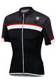 SPORTFUL Kolesarski dres s kratkimi rokavi - PISTA - rdeča/črna/bela