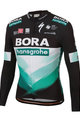 SPORTFUL Kolesarski dres z dolgimi rokavi zimski - BORA 2020 WINTER - zelena/črna