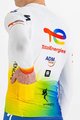 SPORTFUL Kolesarski dres z dolgimi rokavi zimski - TOTAL ENERGIES 2022 - oranžna/bela/modra/rumena