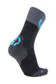 UYN Kolesarske klasične nogavice - LIGHT - črna/modra/siva