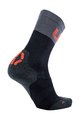 UYN Kolesarske klasične nogavice - LIGHT - siva/rdeča/črna