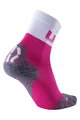 UYN Kolesarske klasične nogavice - LIGHT LADY - bela/siva/rožnata