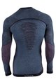 UYN Kolesarska  majica z dolgimi rokavi - FUSYON MERINO - modra/bordo/črna