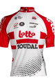 Kolesarski dres s kratkimi rokavi - LOTTO SOUDAL 19 KIDS - bela/rdeča