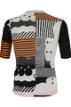 SANTINI Kolesarski dres s kratkimi rokavi - DELTA OPTIC - bela/oranžna/črna