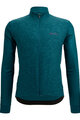SANTINI Kolesarski dres z dolgimi rokavi zimski - COLORE PURO - zelena