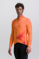 SANTINI Kolesarski dres z dolgimi rokavi zimski - PURE DYE - oranžna